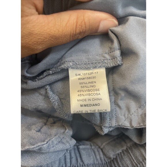 Love Tree Womens Shorts Blue Stretchy Waist Pull Strings Size Medium - Picture 6 of 6